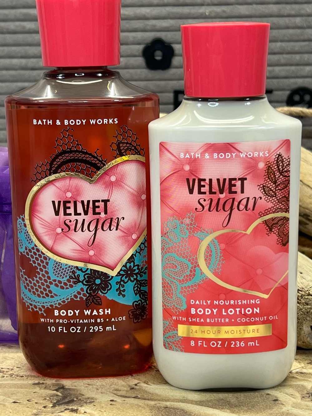 Bath & Body Works-Velvet Sugar Body Wash/Body Lotion Set-NEW